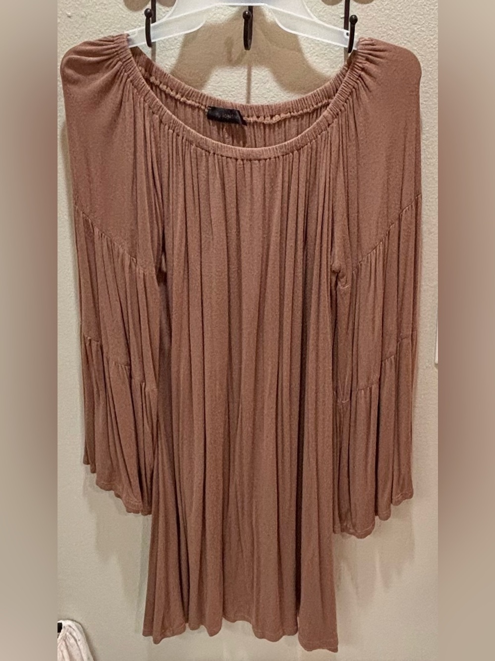 By Together Dusty Mauve Pleated Boho Tunic